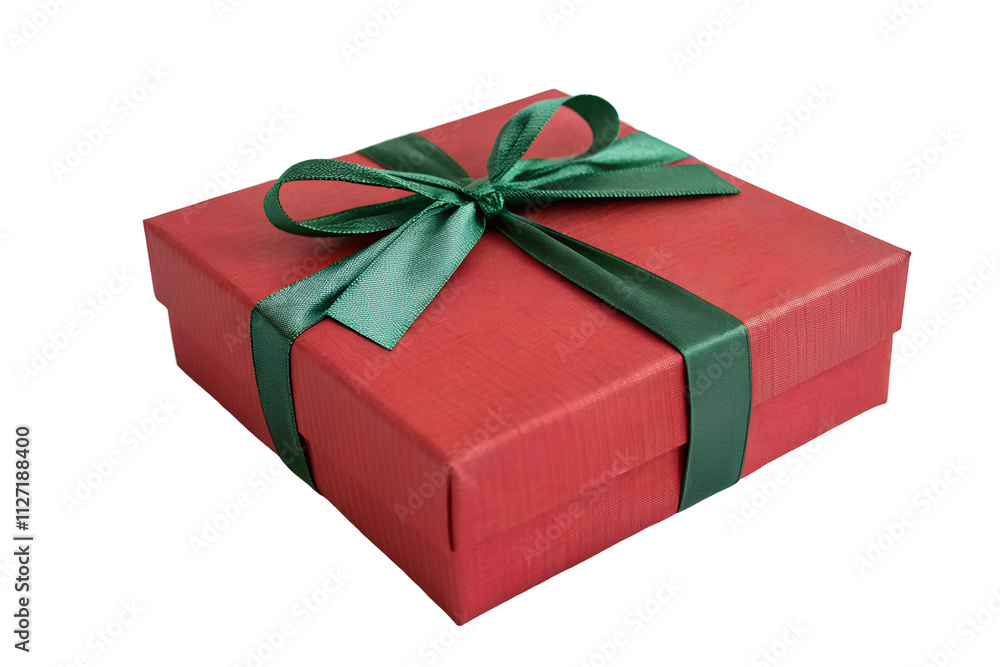 Red gift box with ribbon Red gift box with ribbon