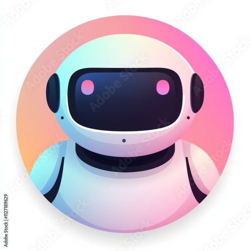 Adorable Robot Profile Picture Illustration
