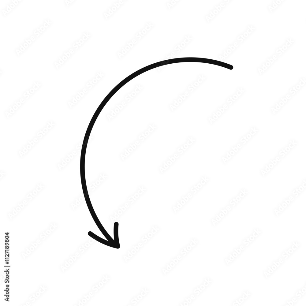 Simple line hand drawn black arrow. Vector illustration Simple line hand drawn black arrow. Vector illustration