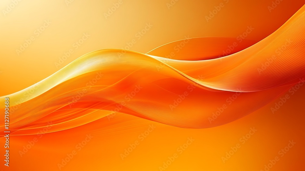 Abstract orange wave flowing design. Abstract orange wave flowing design.