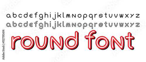 Illustration vector of round English fonts alphabets from A to Z