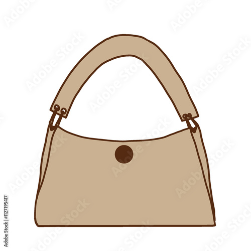 Elegant nude handbag with simple design photo