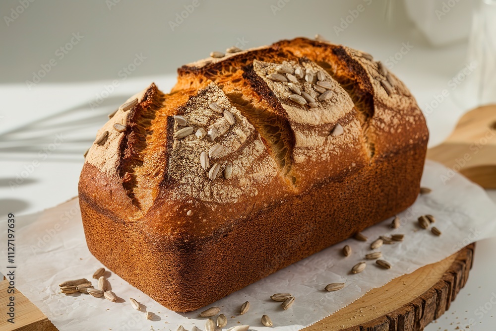a golden-brown loaf of bread with a crispy crust. a golden-brown loaf of bread with a crispy crust.