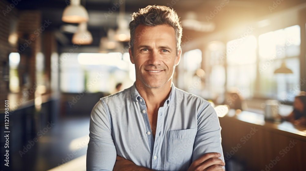 Empowered LGBTQ Entrepreneur Radiating Confidence in Sunlit Co-Working Space Empowered LGBTQ Entrepreneur Radiating Confidence in Sunlit Co-Working Space