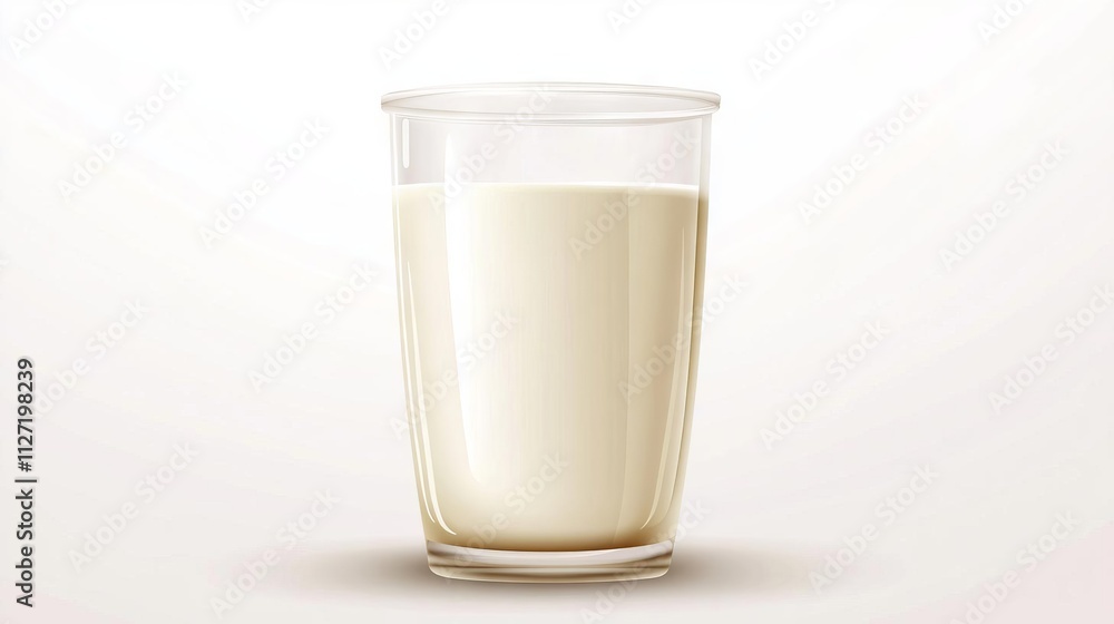 Glass of Milk, Fresh Dairy Drink Glass of Milk, Fresh Dairy Drink