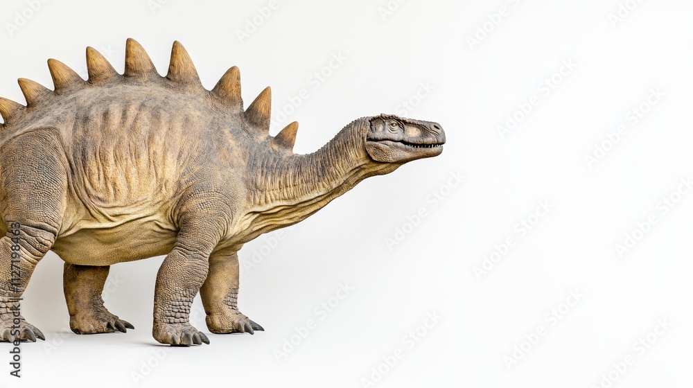 Fototapeta premium Stegosaurus Dinosaur Model Prehistoric Reptile Jurassic Era Ancient Animal Wildlife Paleontology