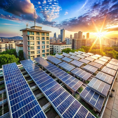 Solar Panels on Rooftops photo