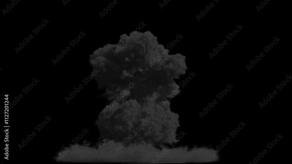 Massive nuclear atom explosion on transparent background
3d rendering with alpha channel of Explosion simulation (the background is transparent)
Massive nuclear atom explosion on transparent background
3d rendering with alpha channel of Explosion simulation (the background is transparent)