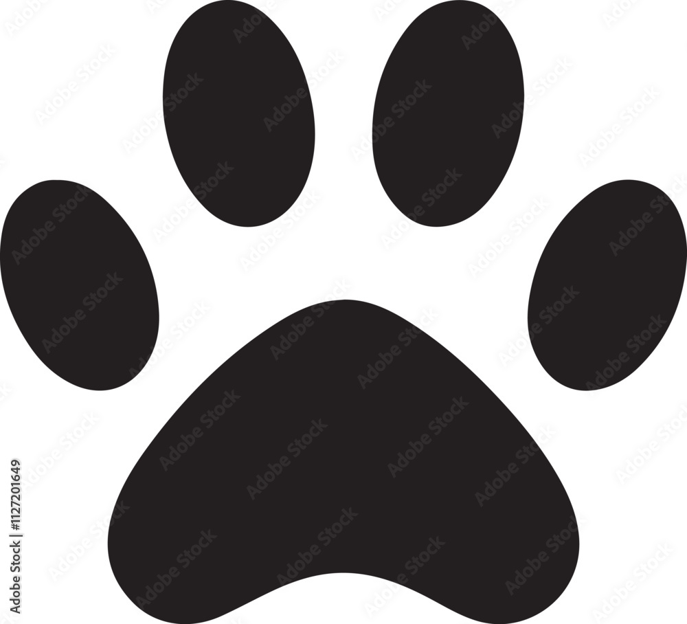 Paw Print Silhouette Vector Illustration Design Paw Print Silhouette Vector Illustration Design
