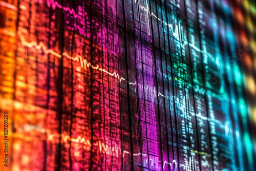 Wallpaper Mural Close up of a screen of vibrantly colored data Torontodigital.ca