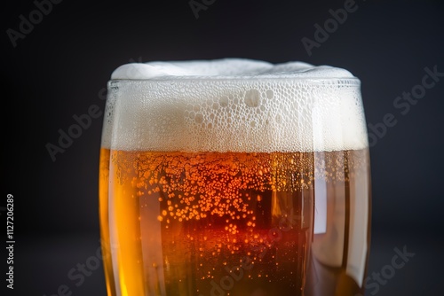 Wallpaper Mural a glass of amber beer with a frothy head of foam on top Torontodigital.ca