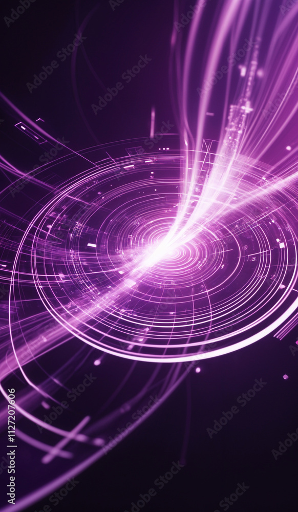 Fototapeta premium Purple and white abstract technology background