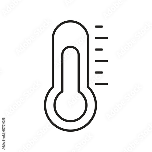 temperature line icon with white background vector stock illustration