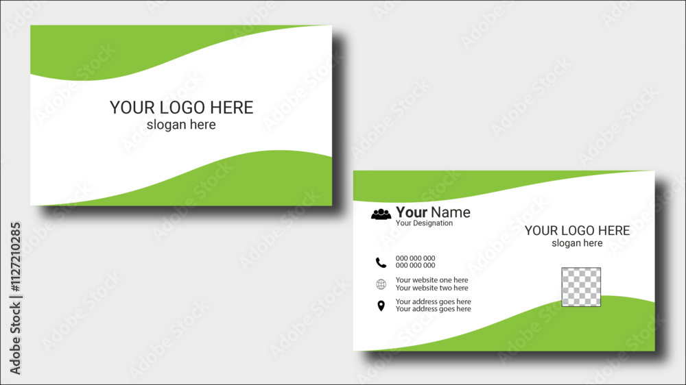 Fototapeta premium Business card design template, Clean professional business card template, visiting card, business card template.