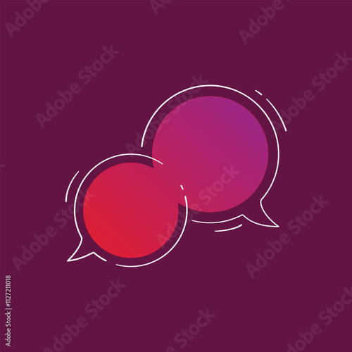 Color speech bubles. Vector doodle. Sketch style drawing. Vector illustration.