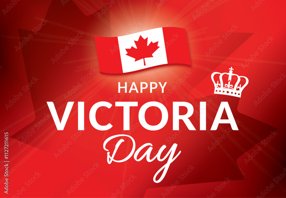 VICTORIA DAY GREETING CARD OR BACKGROUND. VECTOR ILLUSTRATION - 1