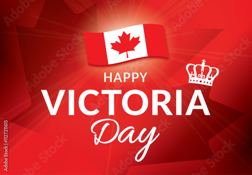 Obraz na płótnie VICTORIA DAY GREETING CARD OR BACKGROUND. VECTOR ILLUSTRATION - 1 w salonie