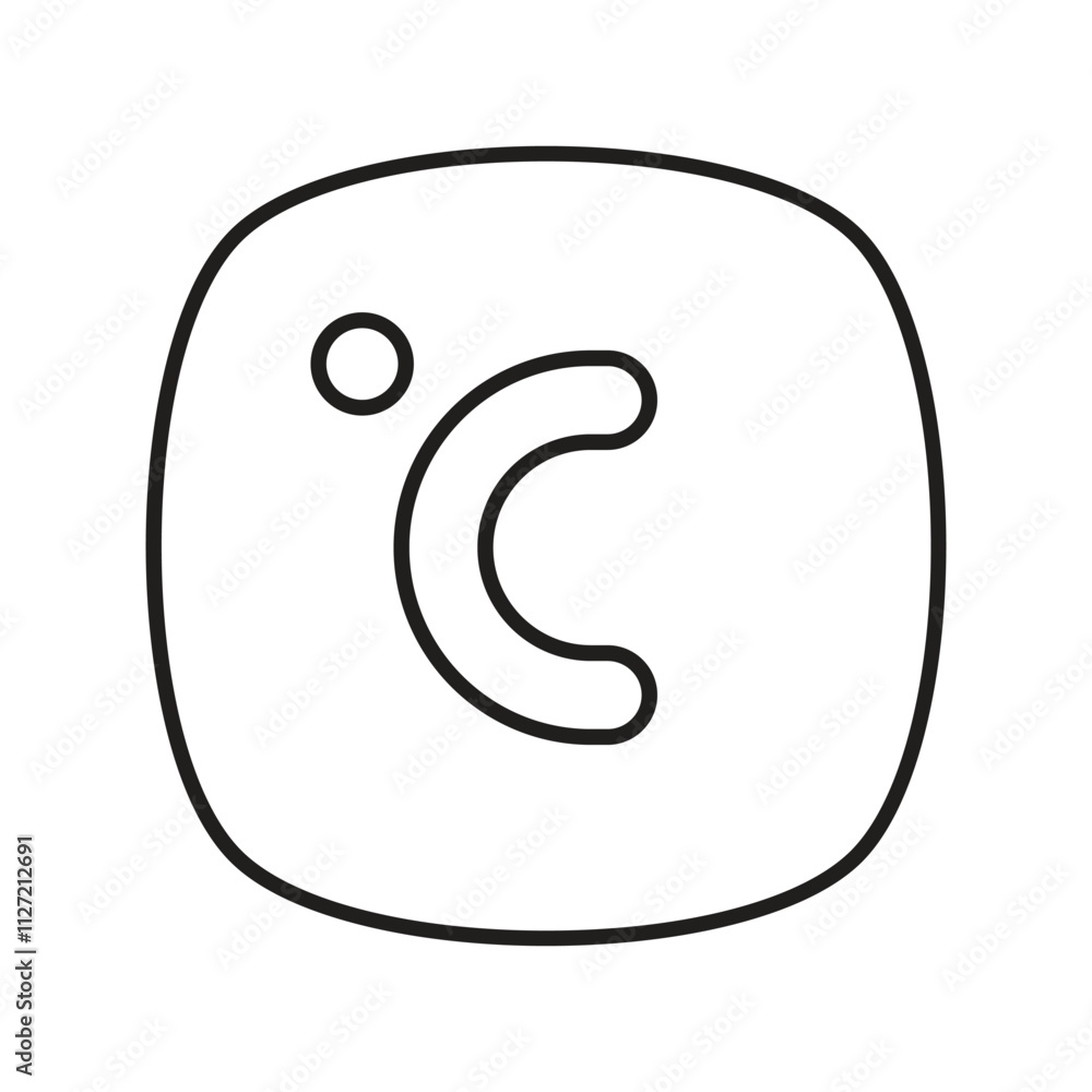 degree celsius line icon with white background vector stock illustration degree celsius line icon with white background vector stock illustration
