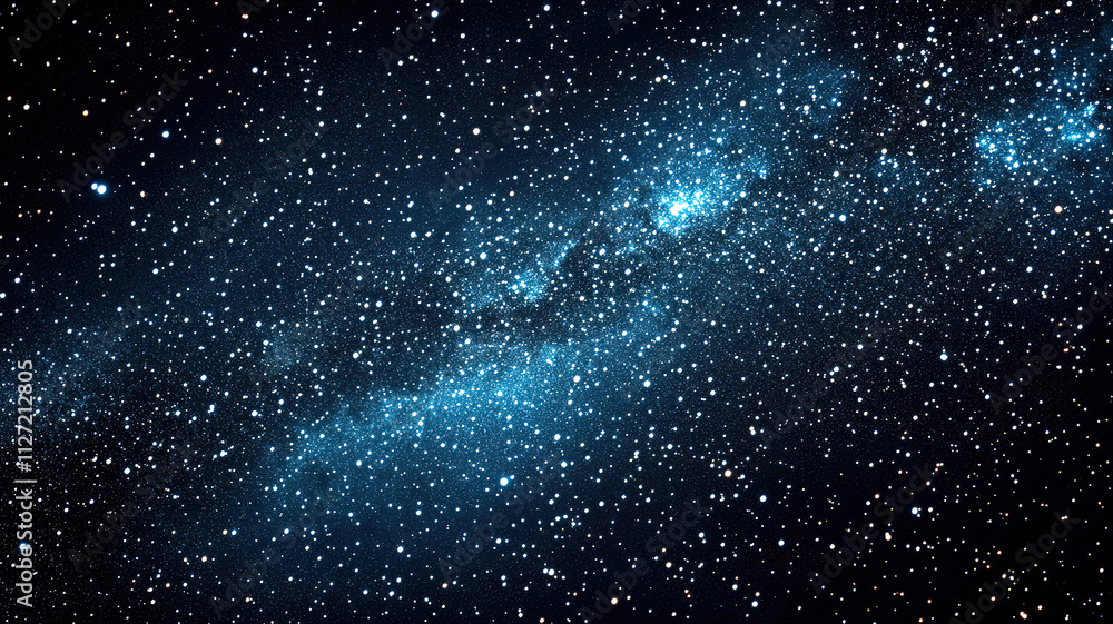 Fototapeta premium Magical Starry Night Sky with Sparkling Stars and Black Backdrop