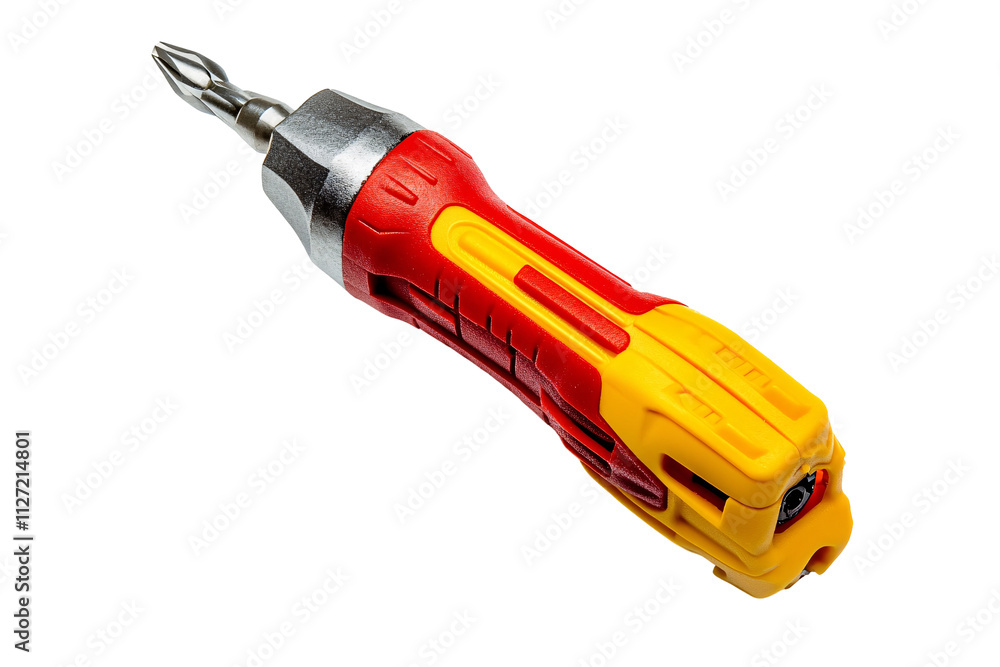 a yellow and red screwdriver a yellow and red screwdriver