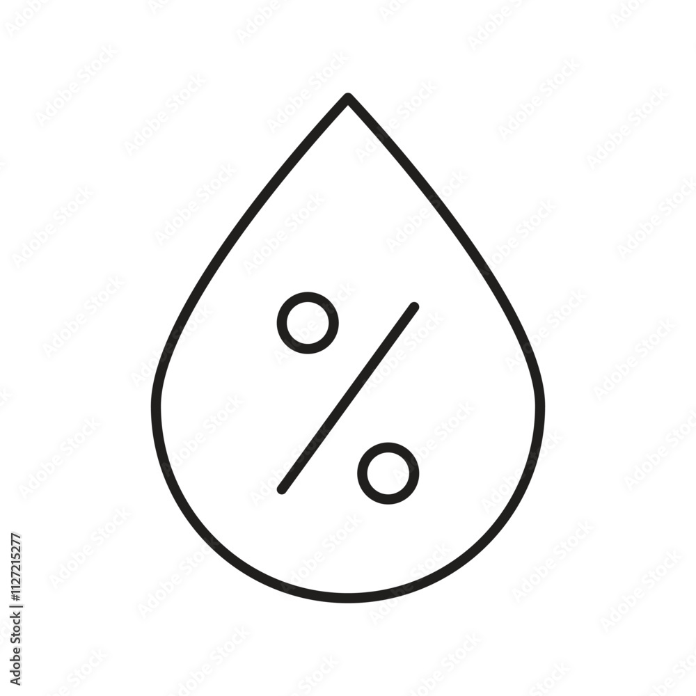 humidity line icon with white background vector stock illustration humidity line icon with white background vector stock illustration