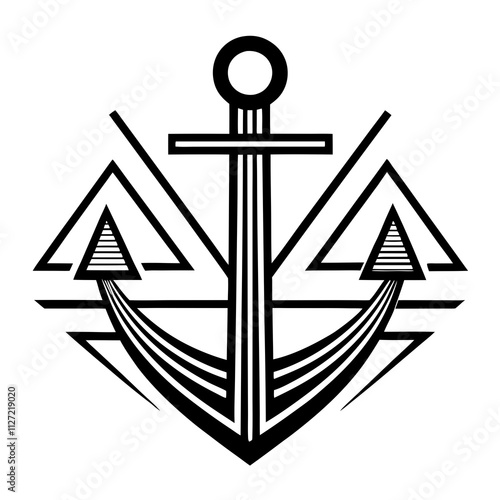 Geometric Anchor Design with Modern Typography photo