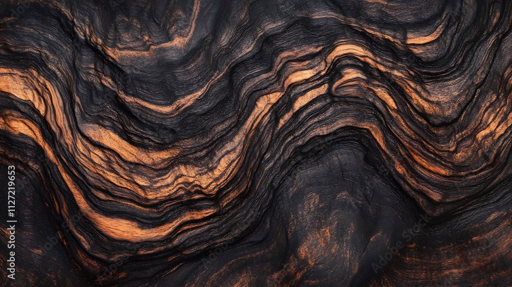 Abstract Wood Grain Texture Dark Brown and Black Swirls Abstract Wood Grain Texture Dark Brown and Black Swirls