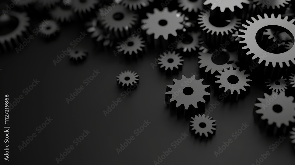Gears or Cogwheels: Interlocking gears turning smoothly, representing teamwork, collaboration, and interconnected processes. Gears or Cogwheels: Interlocking gears turning smoothly, representing teamwork, collaboration, and interconnected processes.