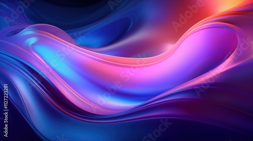 Abstract Colorful Swirling Liquid Fluid Design