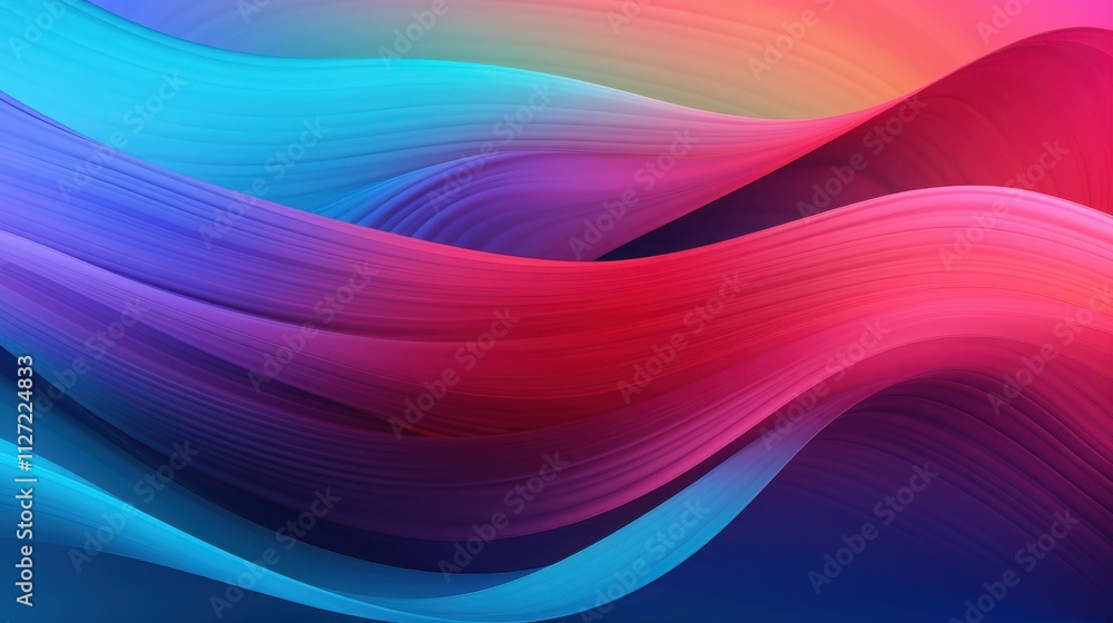 Fototapeta premium Abstract Colorful Waves Flowing Dynamically