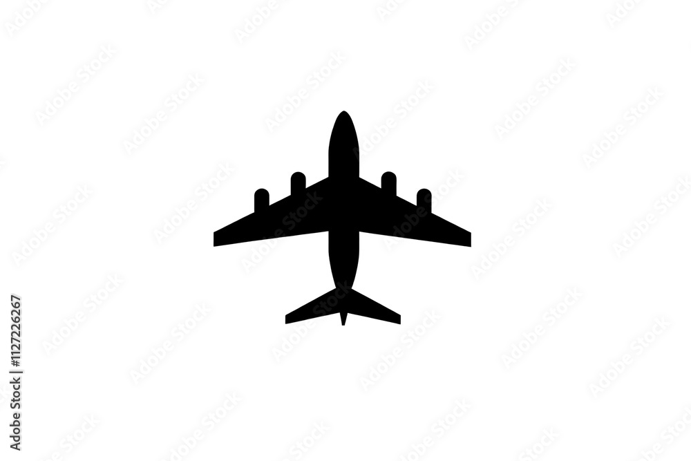 a black airplane on a white background a black airplane on a white background