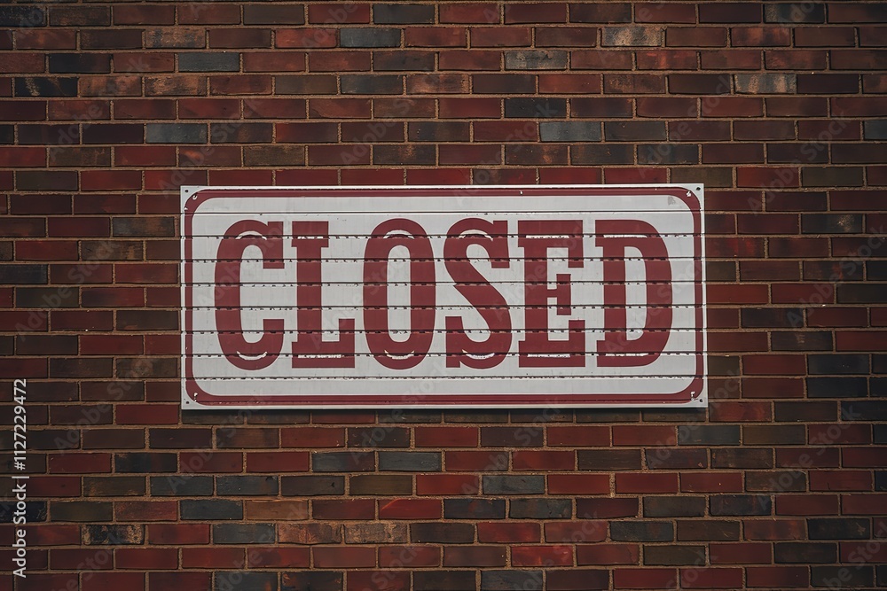 a white rectangular sign that prominently displays the word CLOSED in bold a white rectangular sign that prominently displays the word CLOSED in bold