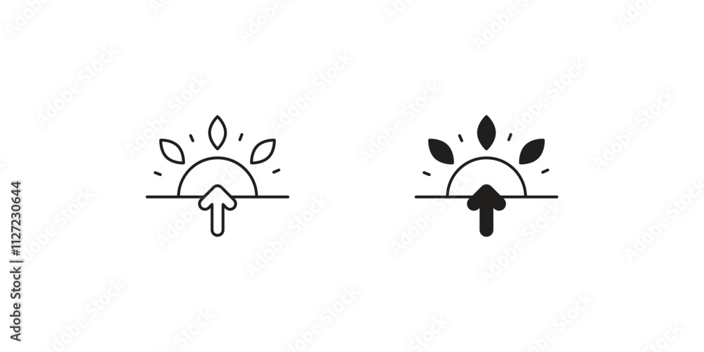 sun rise set icon with white background vector stock illustration sun rise set icon with white background vector stock illustration