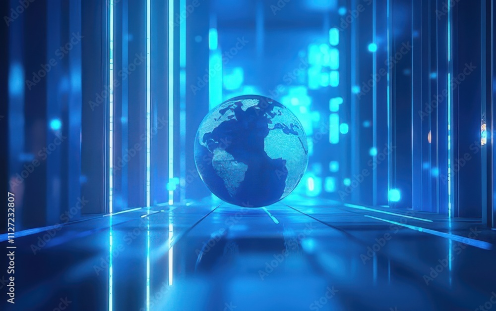 Global network, digital world, futuristic technology. Global network, digital world, futuristic technology.