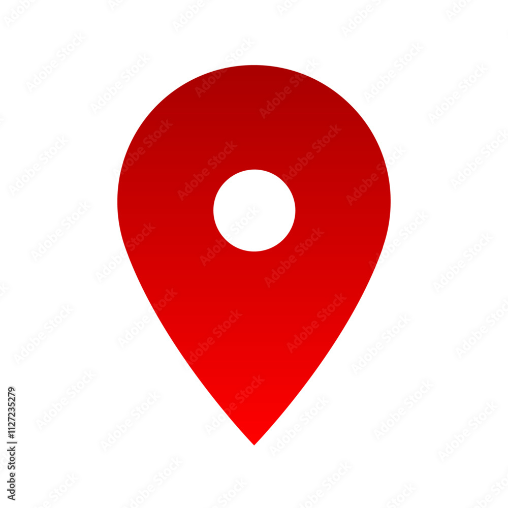 Fototapeta premium A red location pin icon commonly used in maps vector
