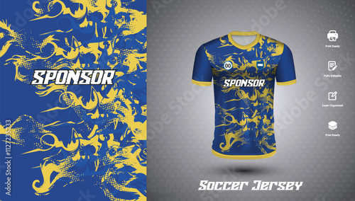 Soccer jersey design for sublimation or football jersey design
