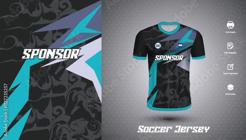 Soccer jersey design for sublimation or football jersey design