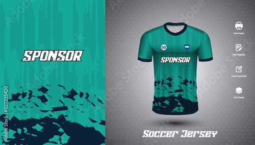 Soccer jersey design for sublimation or football jersey design
