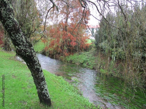 Río Sarela a su paso por Santiago de Compostela, Galicia photo