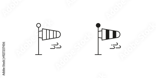 wind direction set icon with white background vector stock illustration