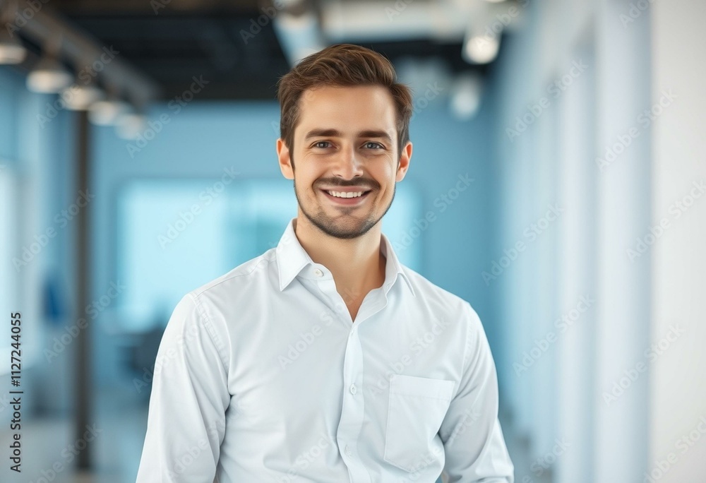 Portrait of a male engineer in a modern office setting Portrait of a male engineer in a modern office setting
