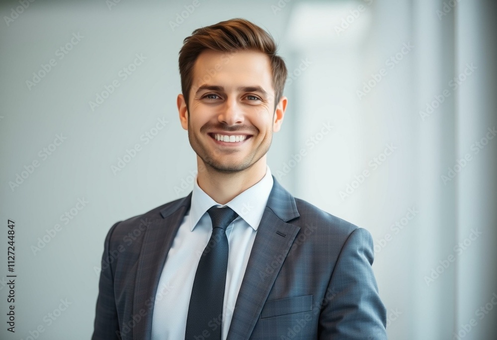 Portrait of a salesman in a modern office setting Portrait of a salesman in a modern office setting