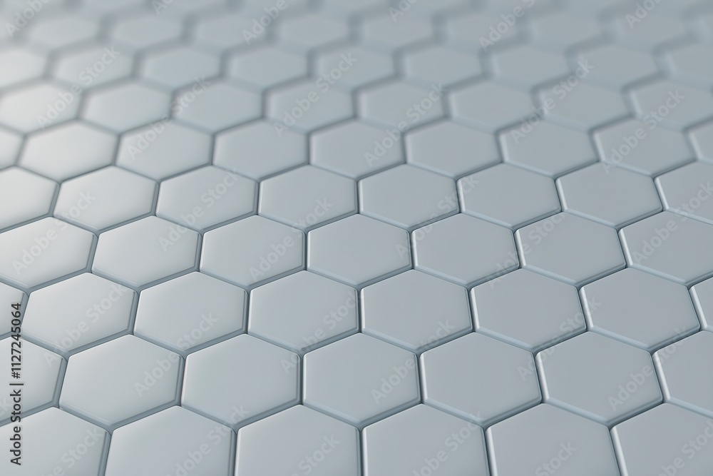 A 3D render of a series of hexagonal tiles arranged in a pattern A 3D render of a series of hexagonal tiles arranged in a pattern