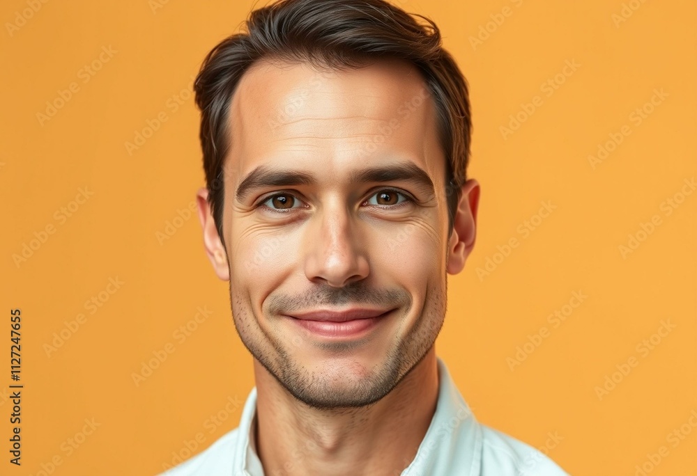 Half-length portrait of a calm male Half-length portrait of a calm male