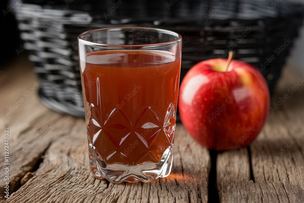 A photo of a glass filled with apple juice A photo of a glass filled with apple juice