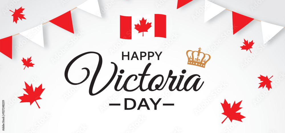 VICTORIA DAY GREETING CARD OR BACKGROUND. VECTOR ILLUSTRATION - 6