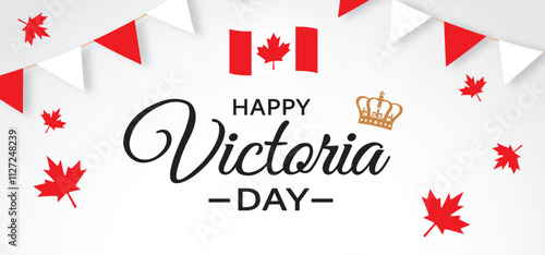 Obraz na płótnie VICTORIA DAY GREETING CARD OR BACKGROUND. VECTOR ILLUSTRATION - 6 w salonie