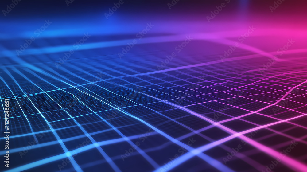 Geometric grid background vector illustration oblique vanishing point black. Oblique. Illustration