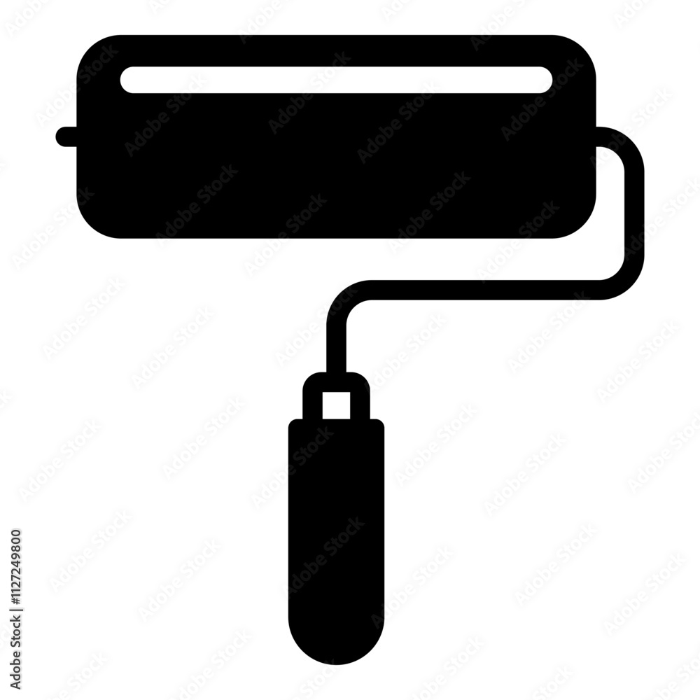Paint roller icon isolated on white background Paint roller icon isolated on white background