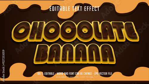chocolate banana editable text effect